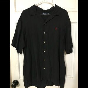 Men’s large short sleeve Polo button down